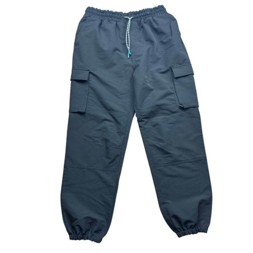 Sovereign Code Mens Cargo Pants Black Drawstring Waist Pockets‎ Jogger L